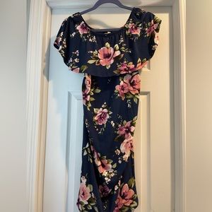 Floral Maternity Stretch Dress - Size Small